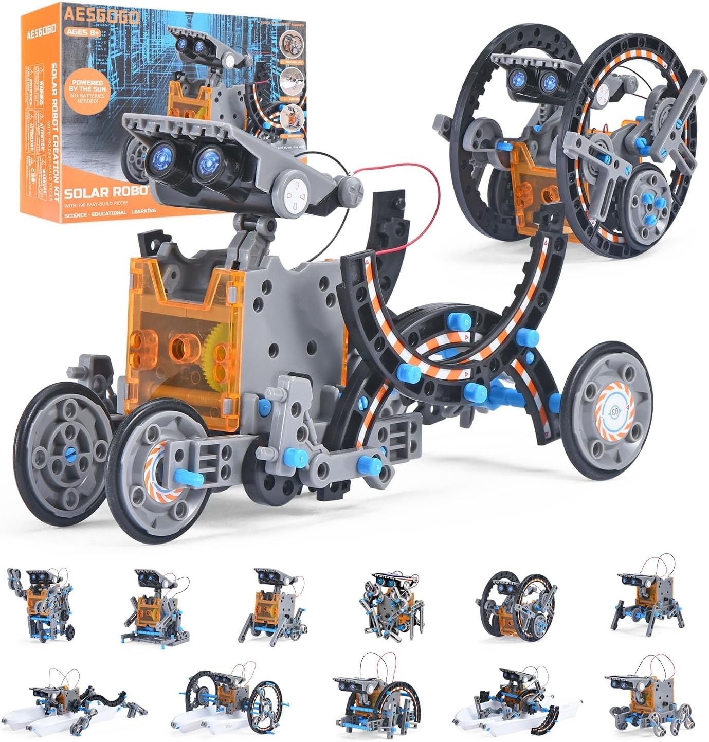 12-in-1 Solar Robot Kit for Kids Age 8 12 STEM Educational DIY Science Building