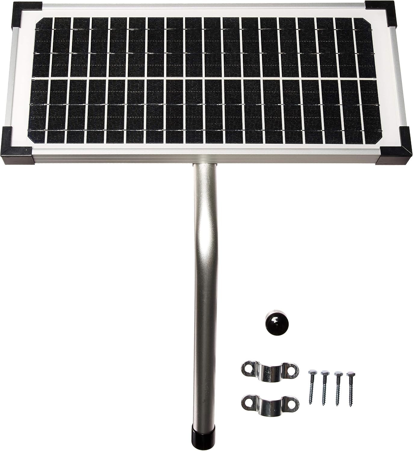 10 Watt Solar Panel Kit FM123 for Automatic Gate Openers,Black Cell