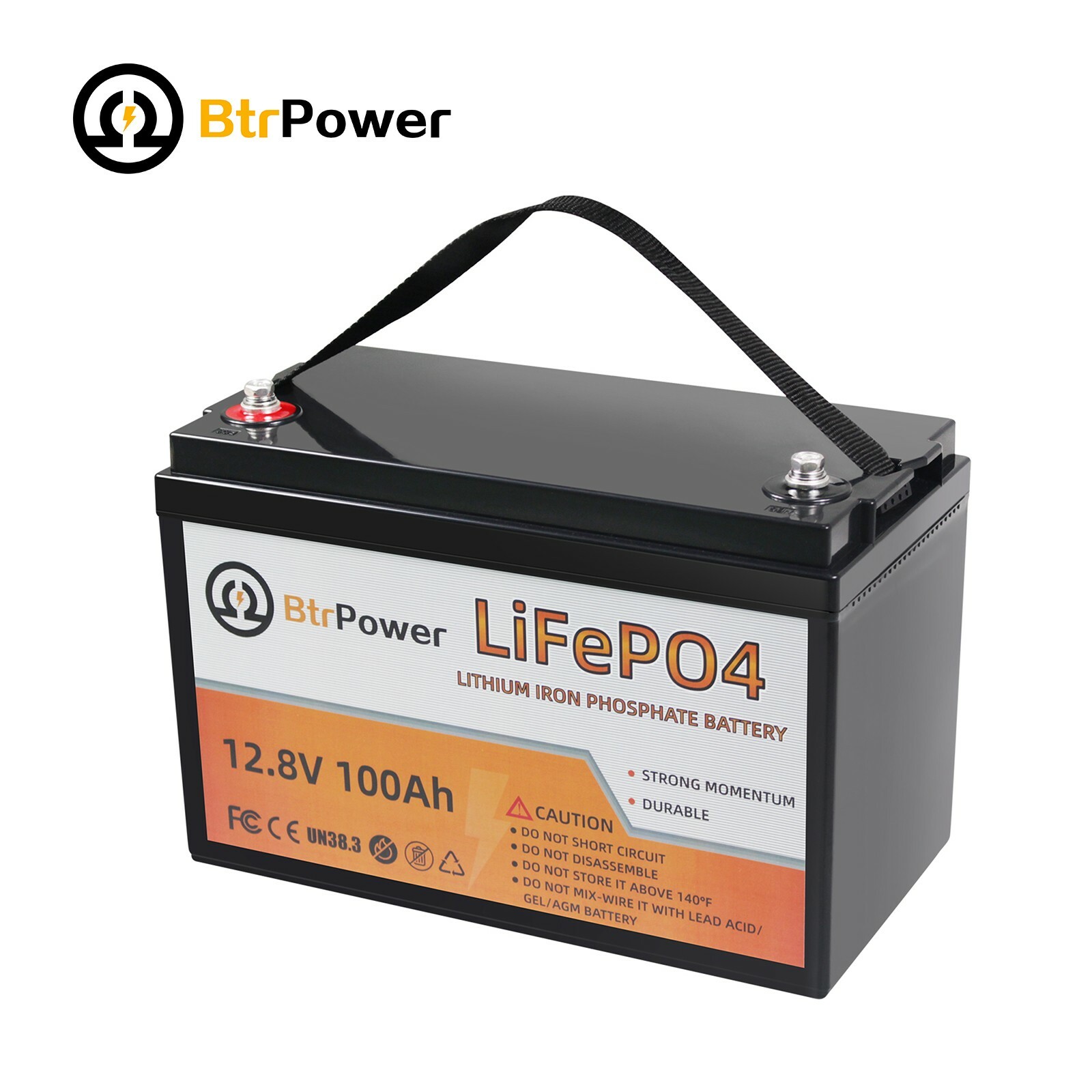 Solar Batteries 12V 100Ah lithium LiFePO4 battery for Deep Cycle System 100A BMS