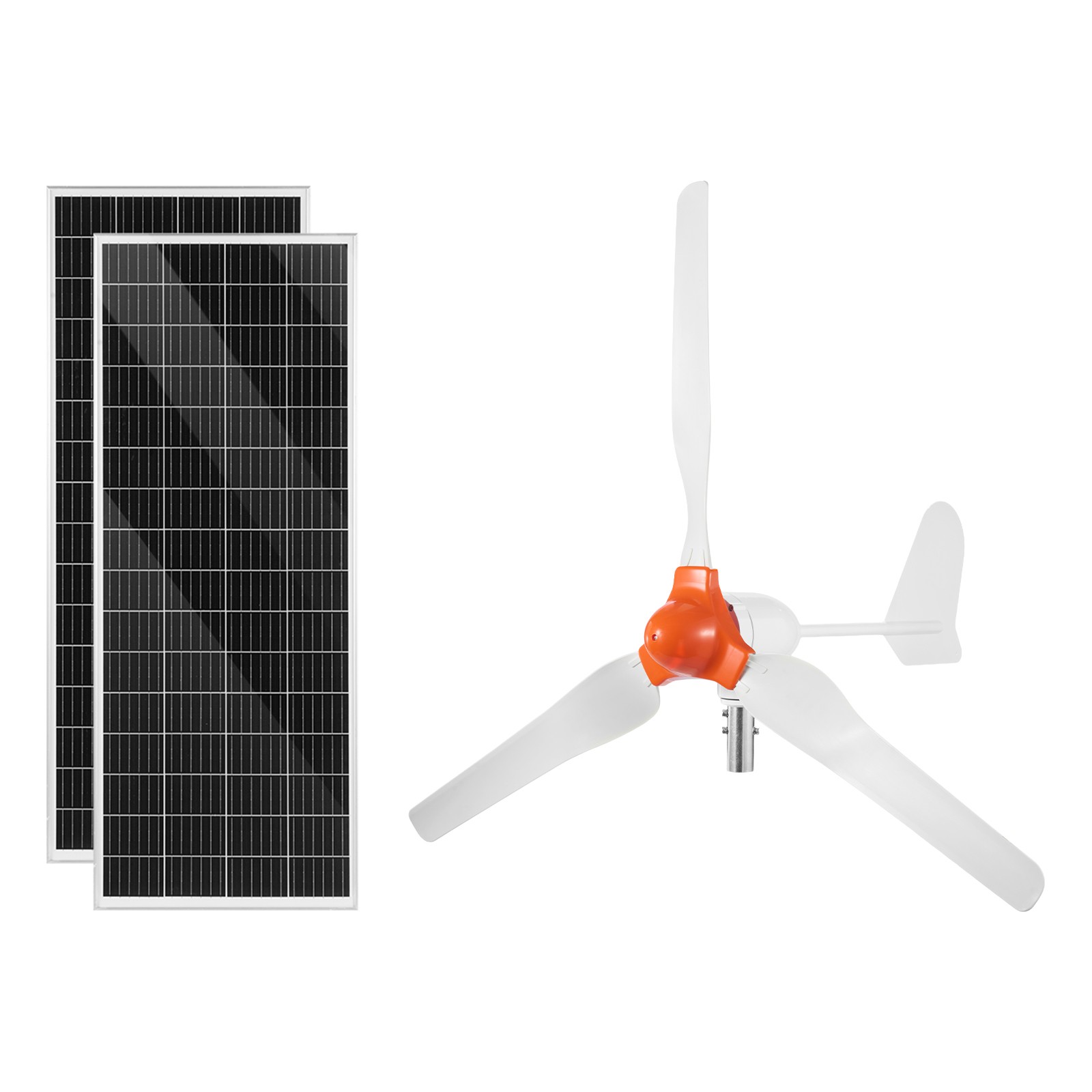 Uimoso 12V 600W Solar and Wind Energy Kit with 2x 100W Solar Panels 400W Turbine