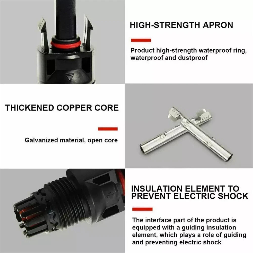 10 Pair Male Female Solar Panel Cable Connectors Wire Cable Connector Waterproof