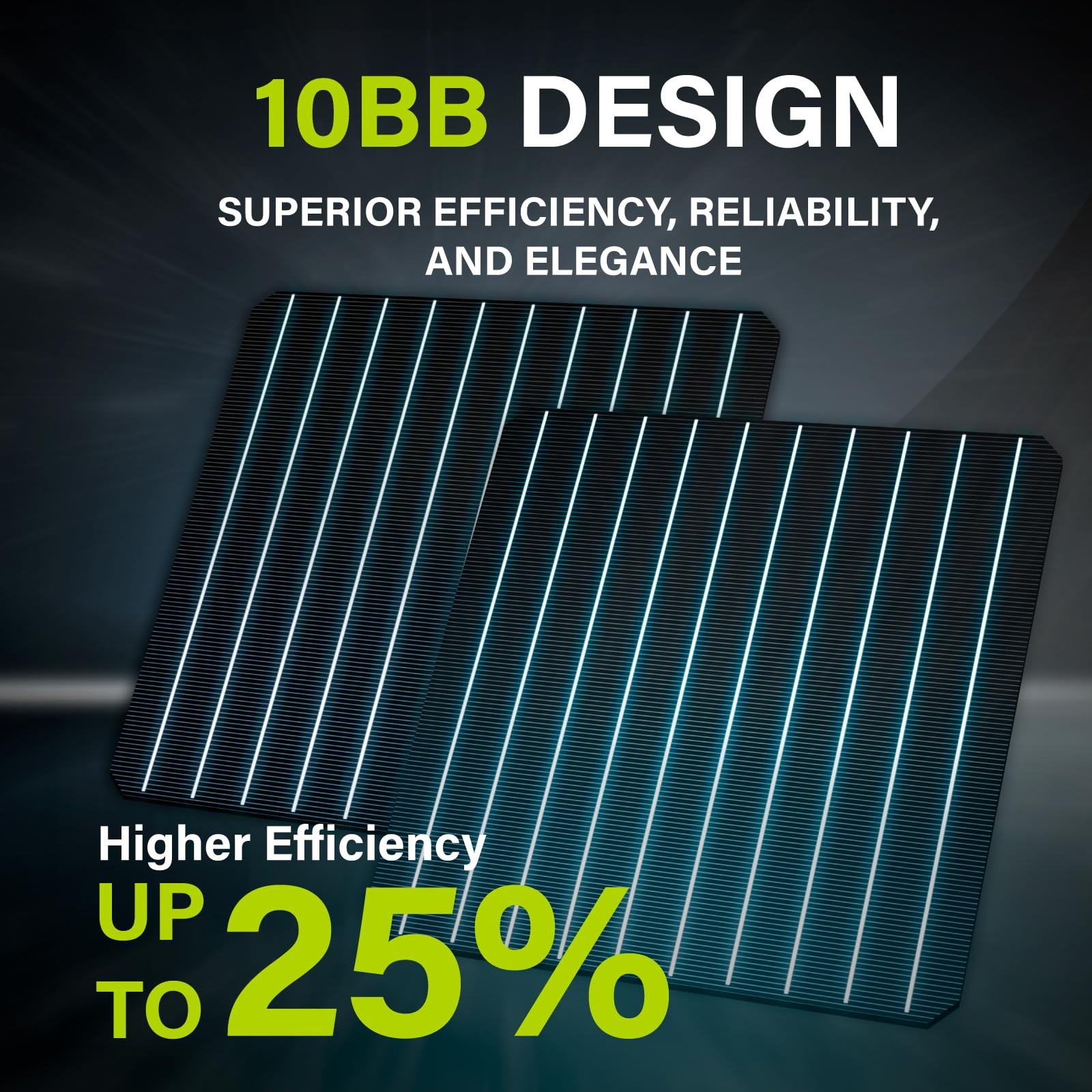 Newpowa Bifacial 200 Watt 12 Volt Solar Panel 10BB Monocrystalline Double-Side 2