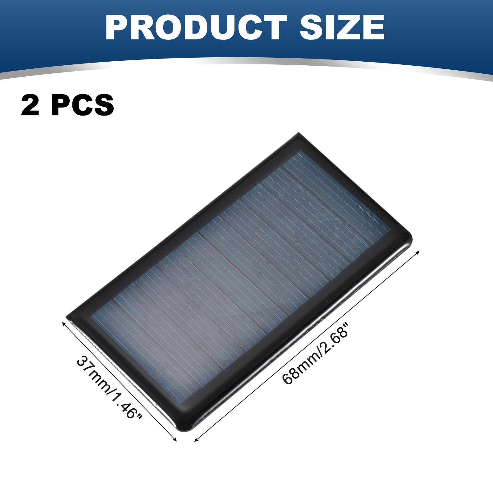 2PCS Mini Solar Panels 5V 0.3W 0.06A for Small Solar Cells