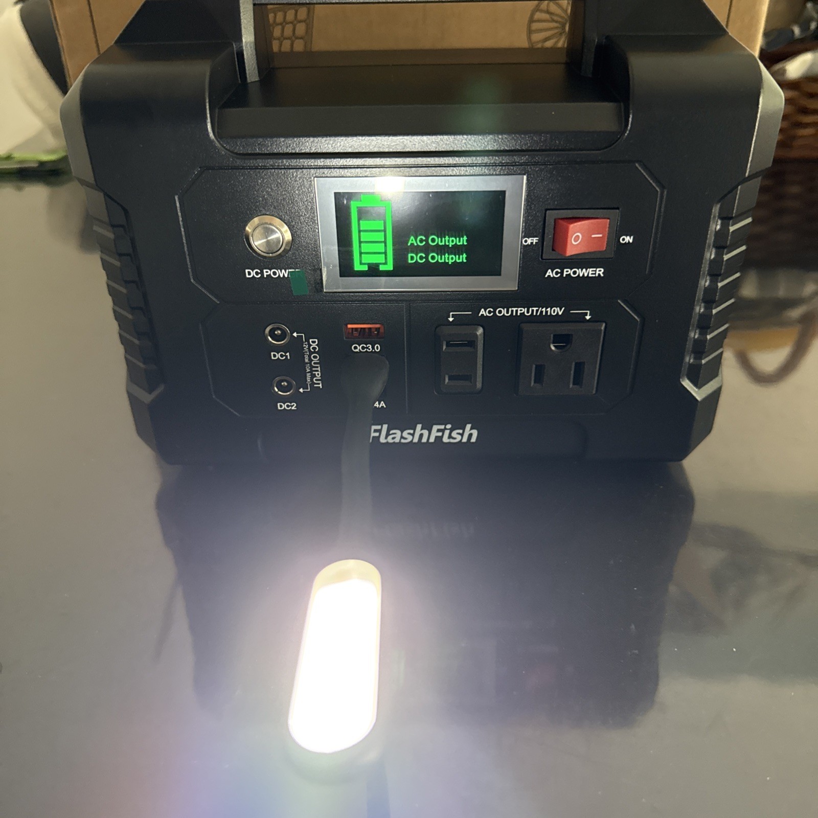 Flashfish 200W Portable Power Station,151Wh 40800mAh Outdoor Solar Generator