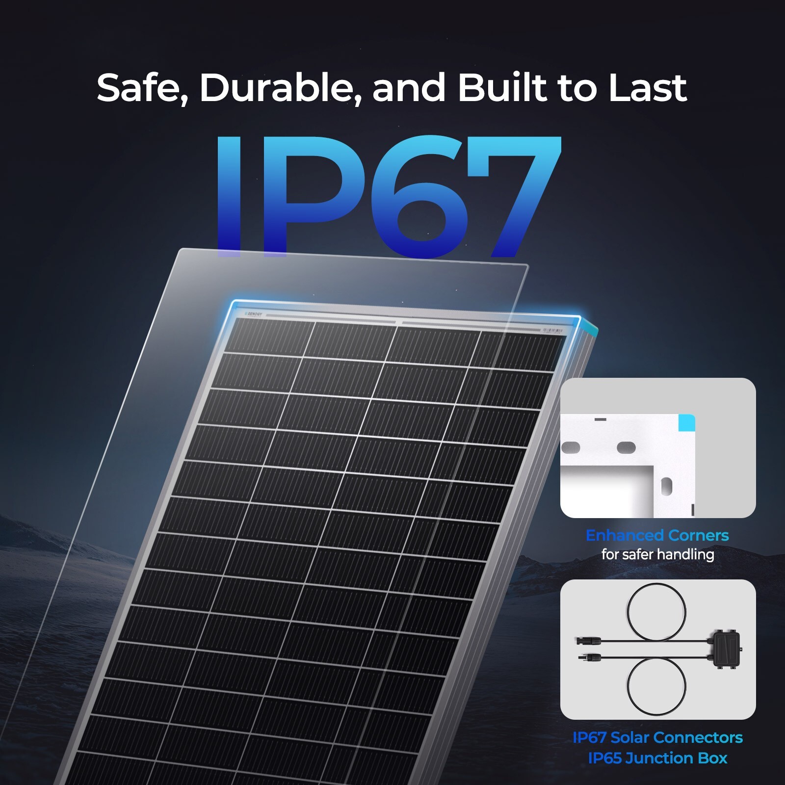 Renogy 16BB N-Type 175W Watt 12 Volt Monocrystalline PV Off-Grid Power Module