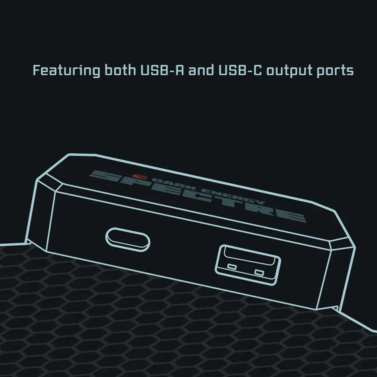 Dark Energy Spectre 8W Portable Solar Panel | Charges USB-C and USB-A Devices