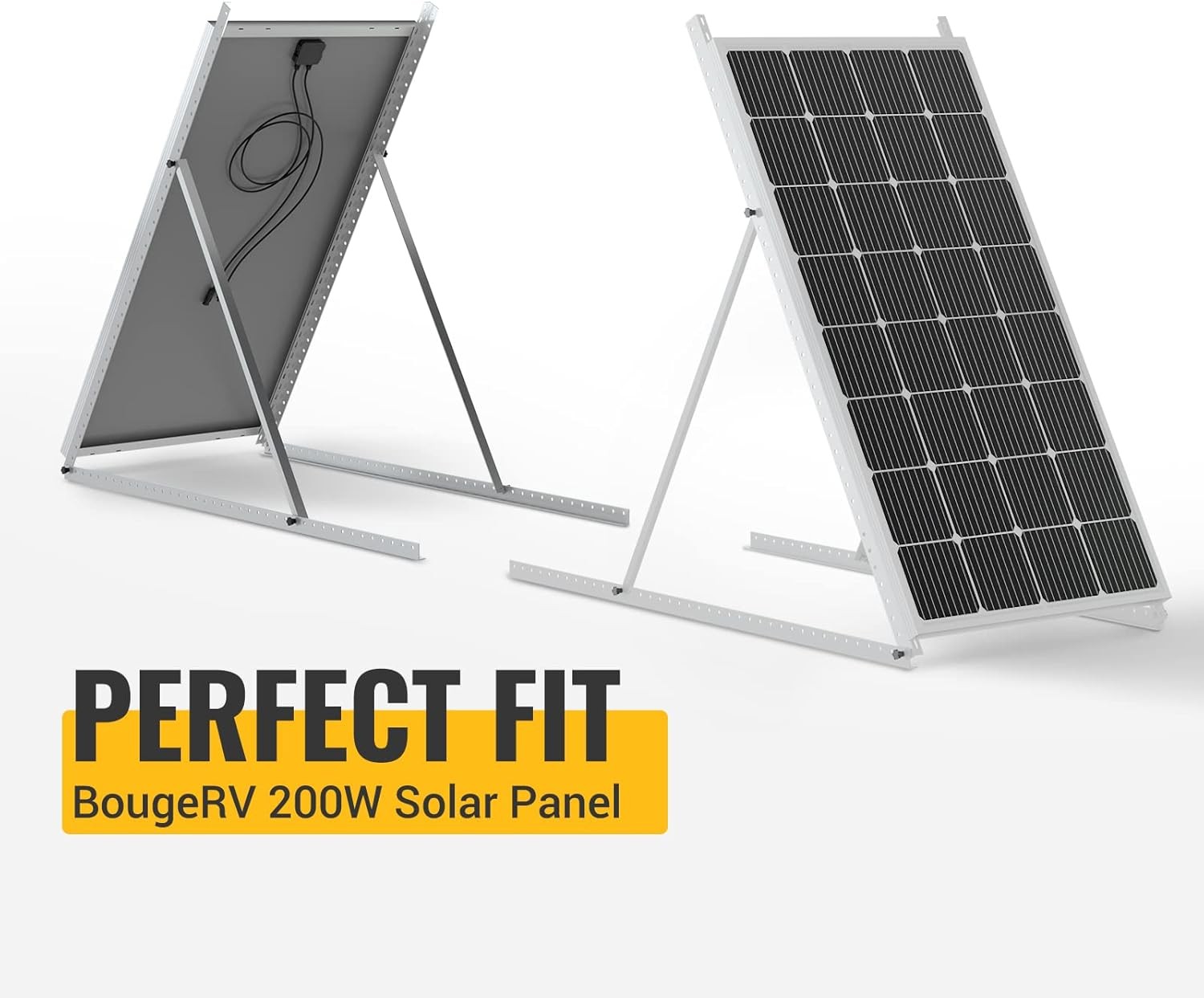 BougeRV 58in Adjustable Solar Panel Tilt Mount Brackets with Foldable Tilt Legs,
