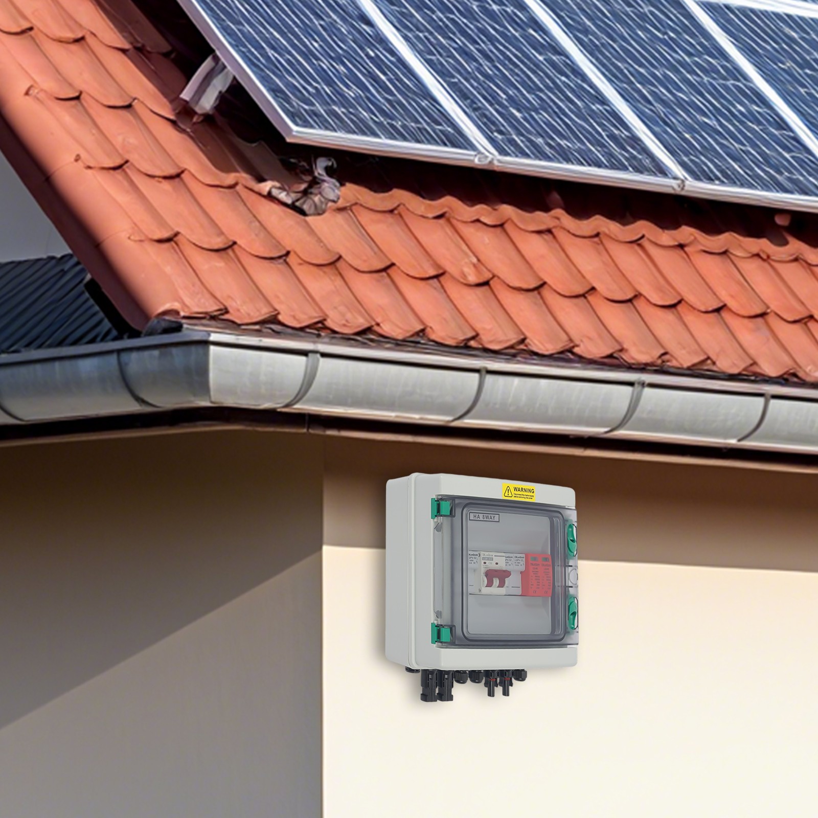 Solar Box 2 String 32 Amp IP65 Waterproof Box DC 500V 32A Circuit Breakers