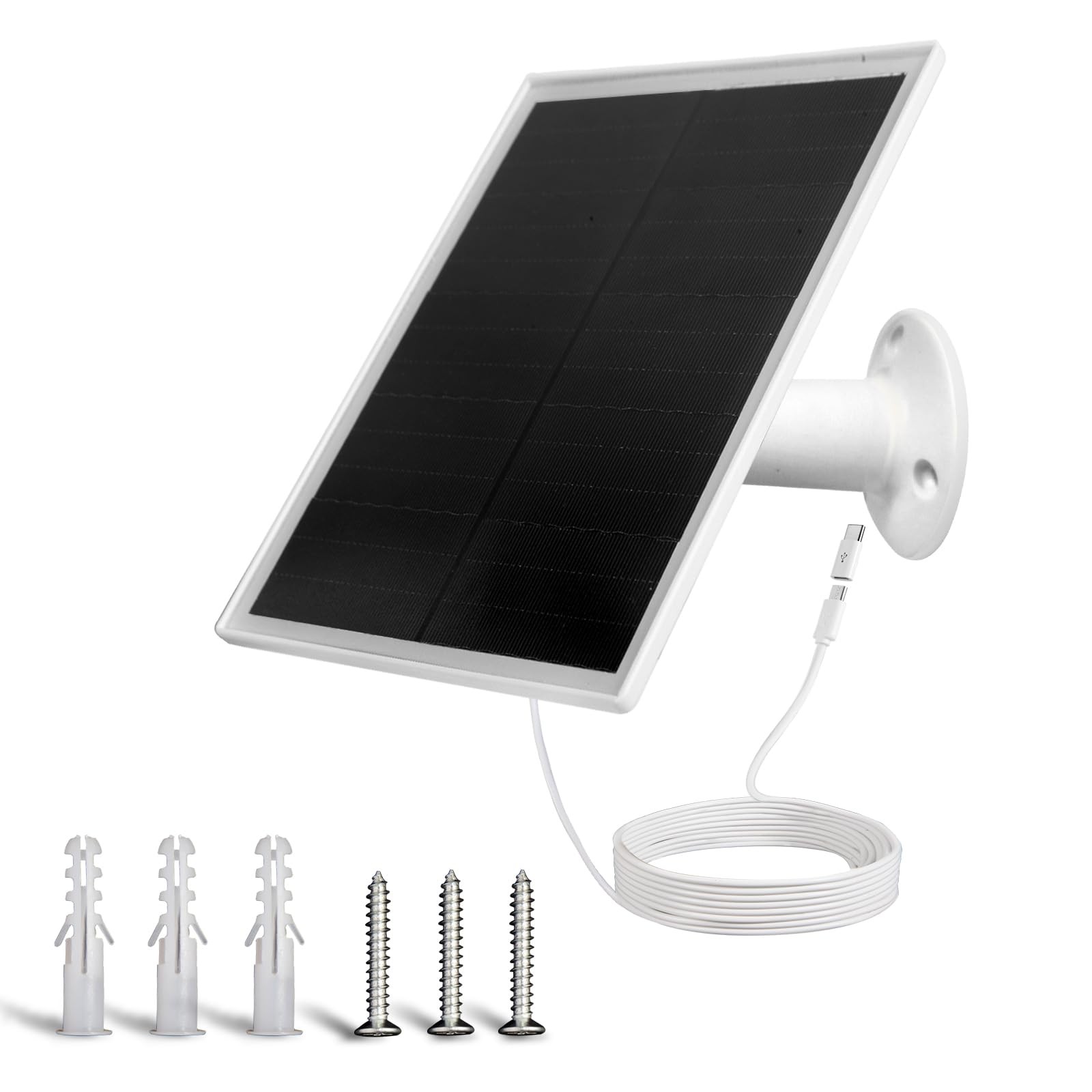 6W Solar Panel Charger, Solar Panel with Micro USB & USB-C Port for DC 5V Out…