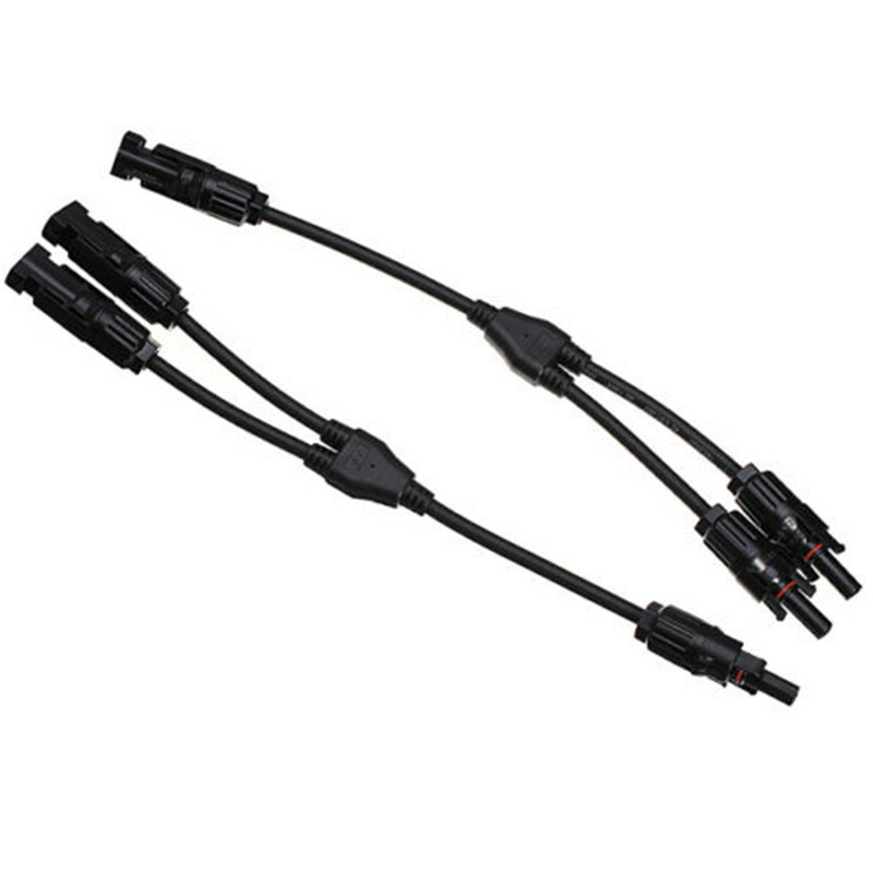 Solar Panel Y Branch Cable Connection Waterproof Adapter Connector Extension US