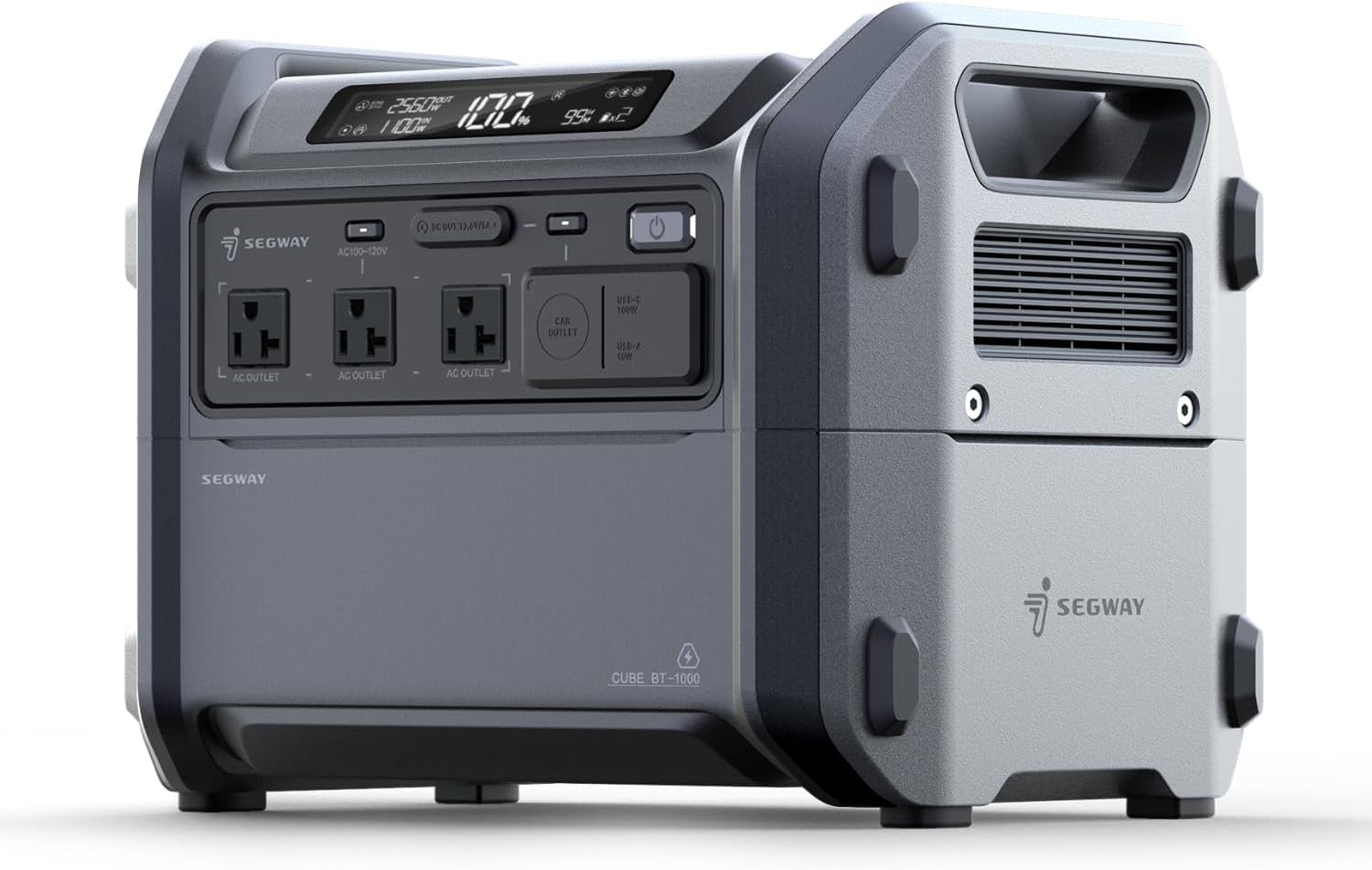 Segway Portable Power Station Cube 1000, 2200W AC Outlets, 1024Wh Lifepo4 Batter