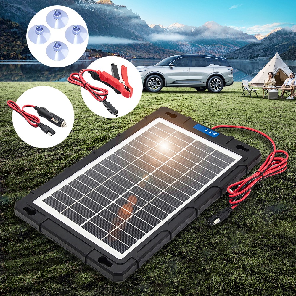 Waterproof 20W 12V Solar Battery Charger & Maintainer Pro for Car RV Boat Marine
