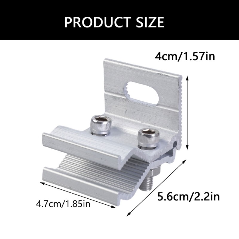 4pcs Lightweight Corrosion Resistant Solar Panel Fixing Clamps for Roof Floor