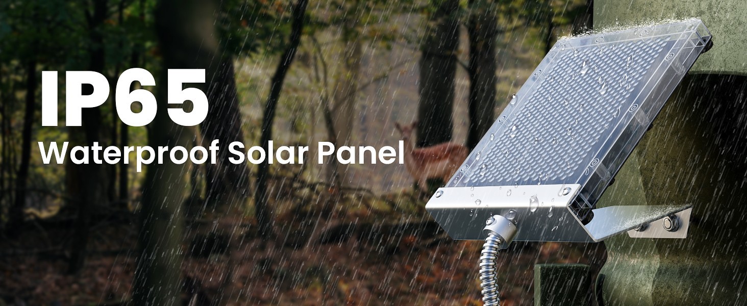 12V Solar Panel for Deer Feeder 1.7W Battery Charger Mount Alligator Clips Kit