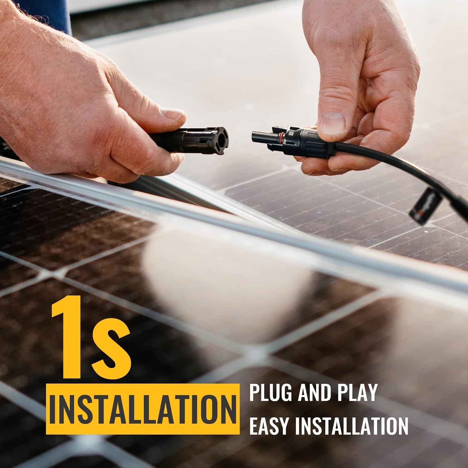 Solar Panel Y Connector Set 5 to 1 Male/Female Cables