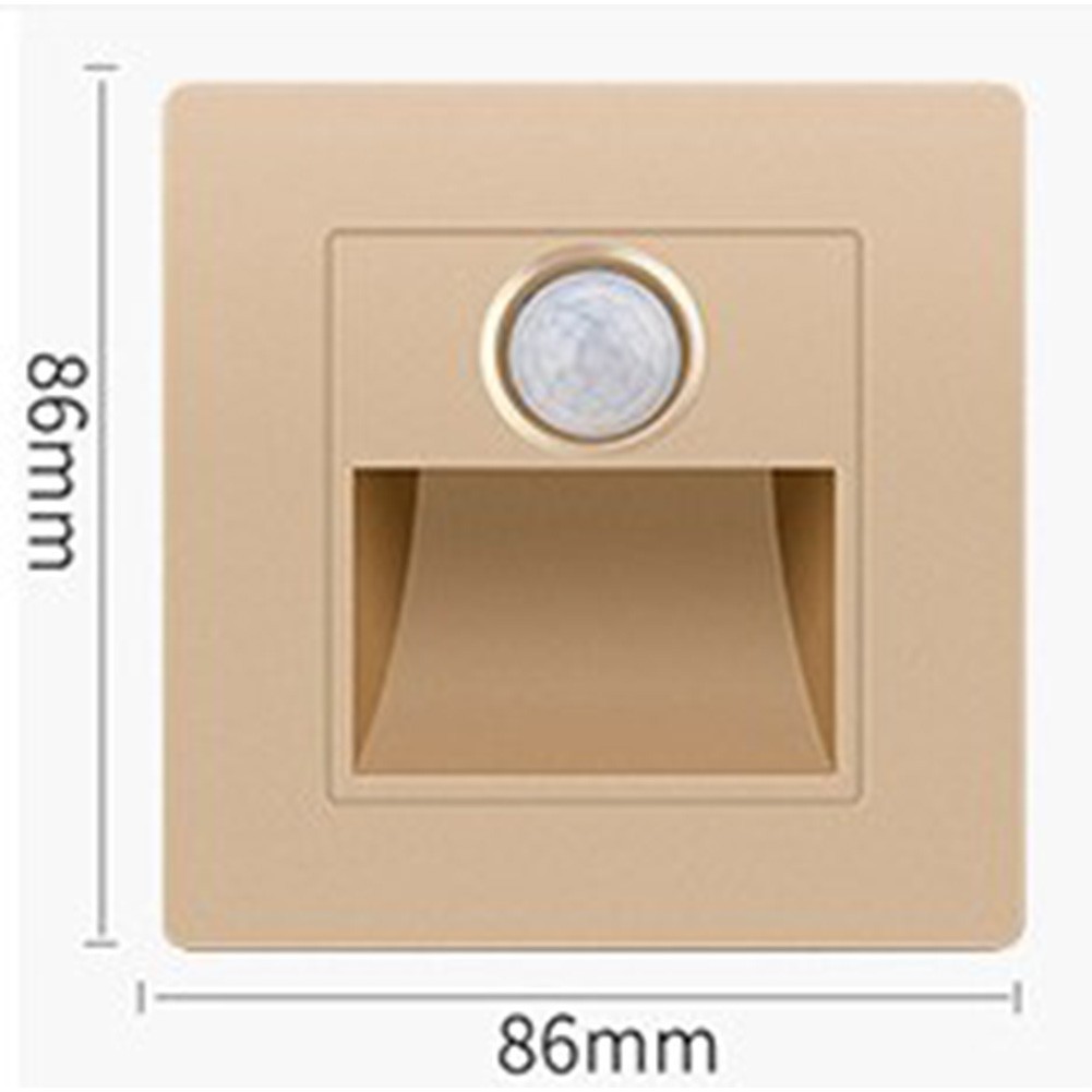 Indoor Motion Sensor LED Stair Light Recessed Wall Light for Safe Stair Use