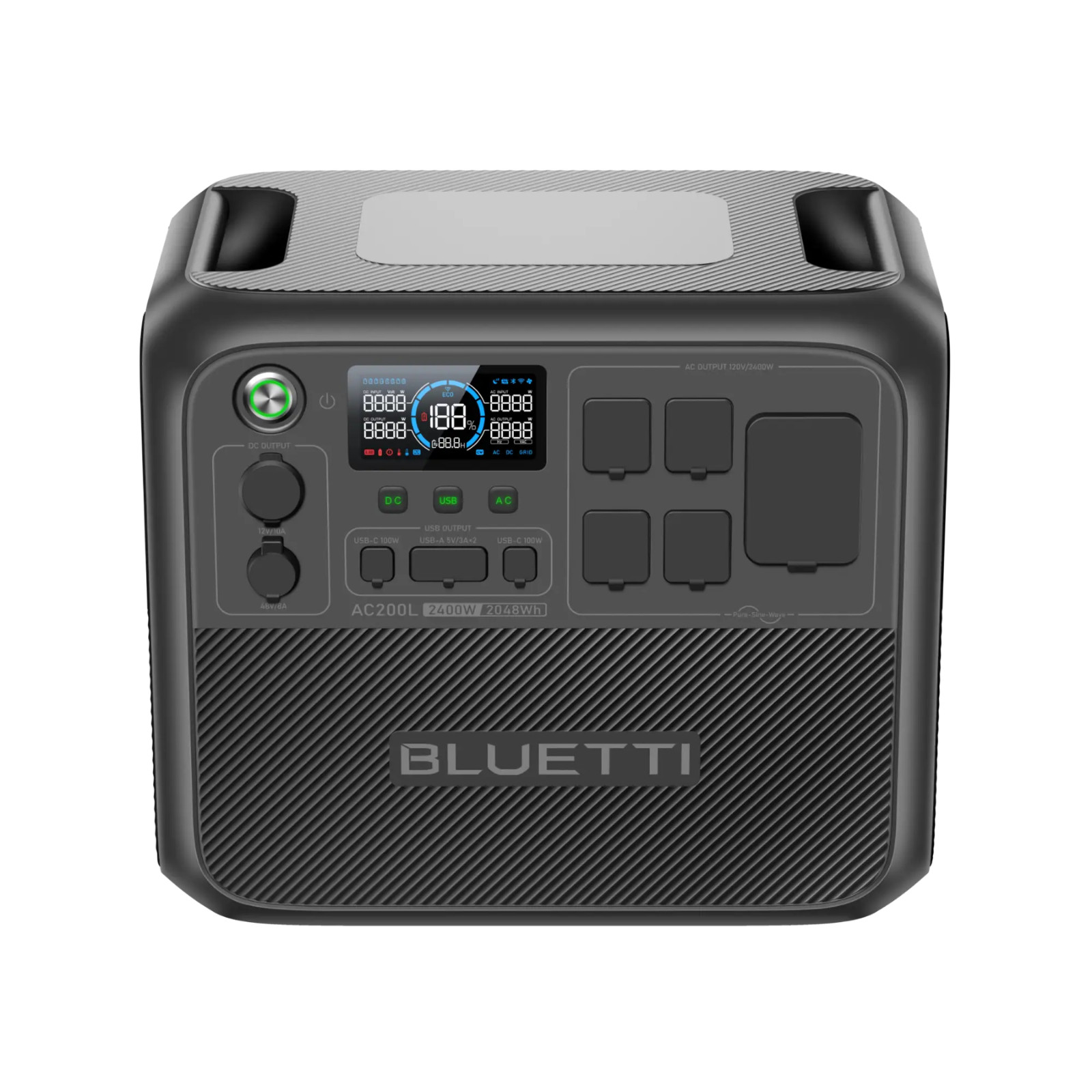 BLUETTI AC200L Solar Ready Power Station 2400W + B500K Expansion Battery 5120Wh