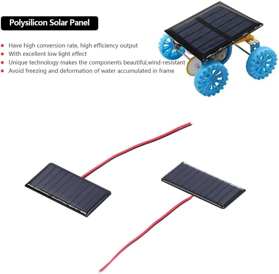 Weather-Resistant 2Pcs Solar Panel Module – 5V for Outdoor Lights & More