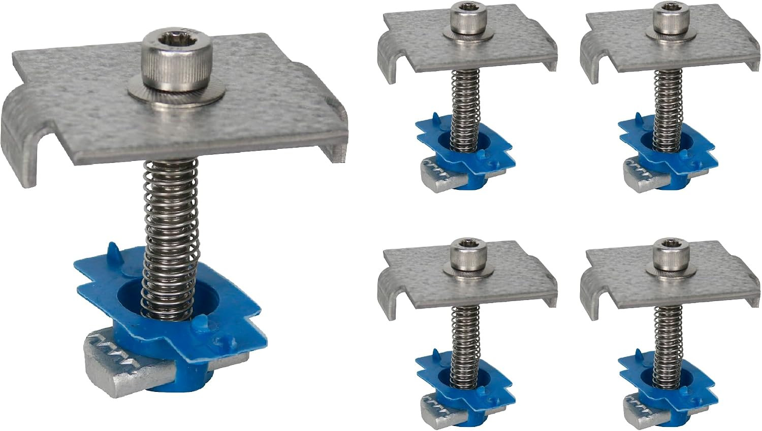 SPMC158-5PK Solar Panel Mid Clamps for 1-5/8 In. Steel Strut Channel, Solar Pane