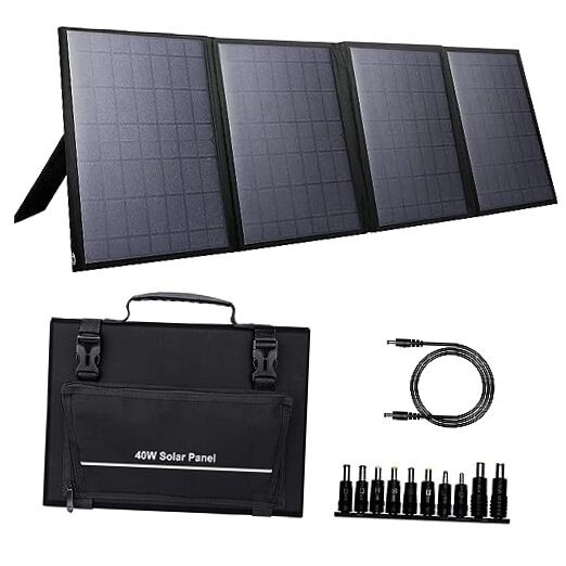 Portable Solar Panel Foldable Solar Charger for Outdoor Solar Generator 40W