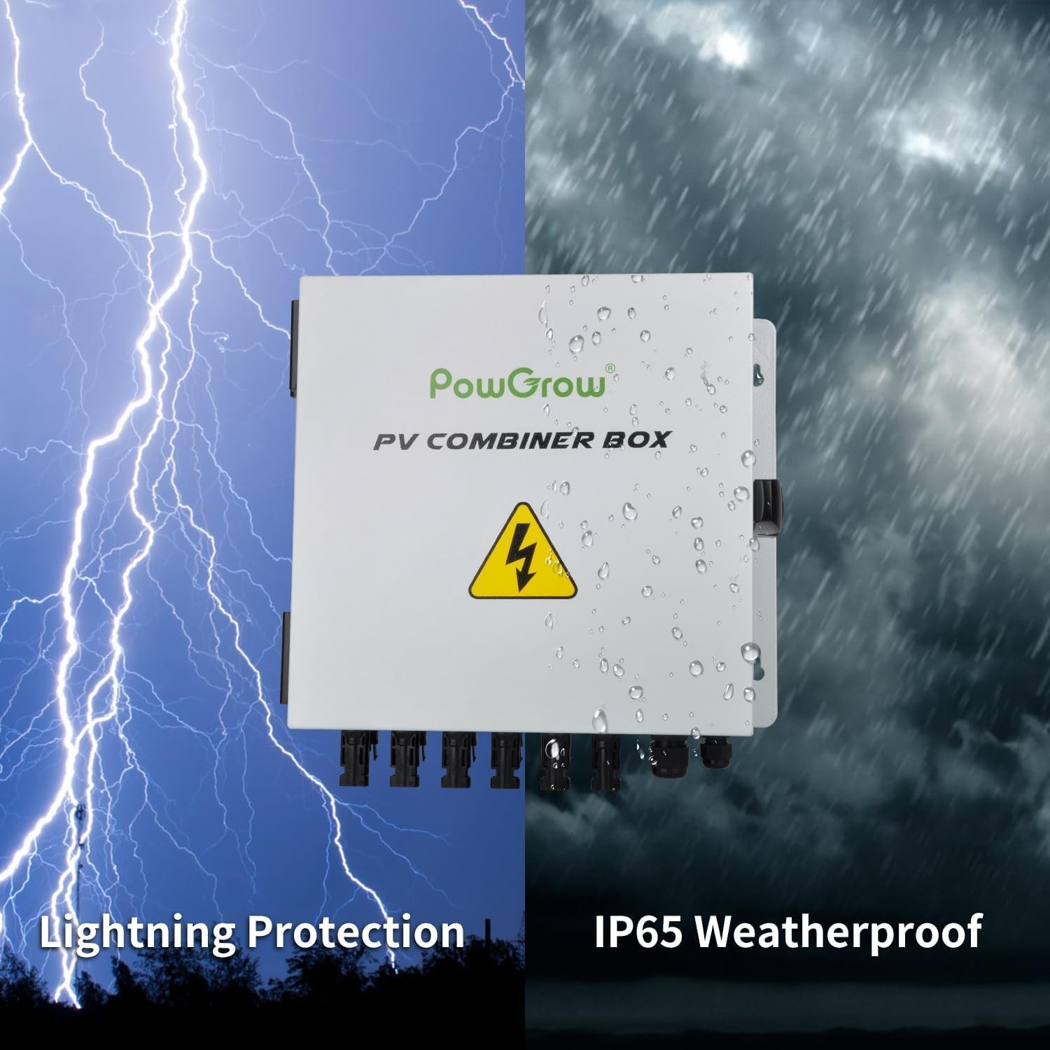 Durable Metal PV Combiner Box: 63A Circuit Breaker for Reliable Solar Systems