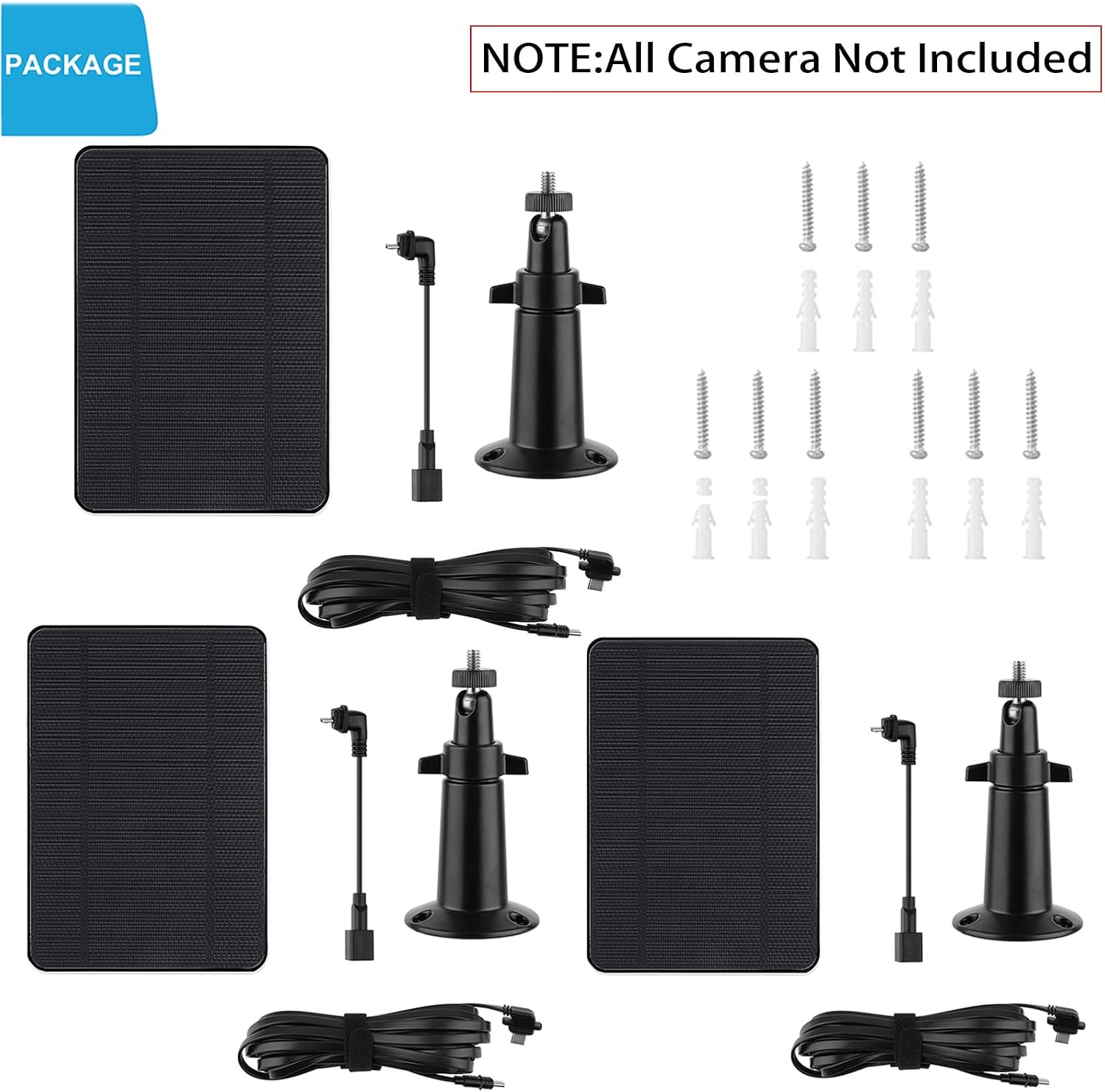 3 Pack Solar Panel Charger Compatible with All-New Blink Outdoor 4 (4Th Gen)/(3R