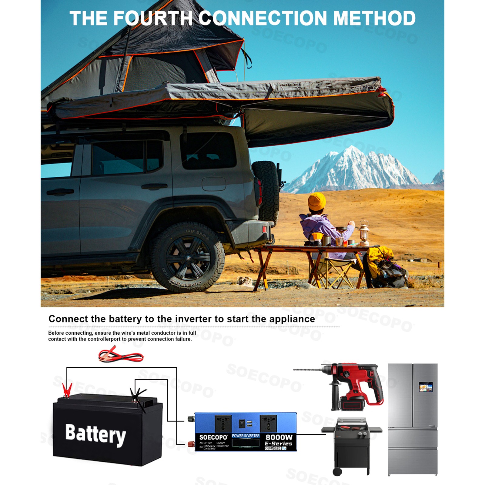8000W Solar Generator Kit Inverter + 2 Rugged Solar Panels + 100A Controller