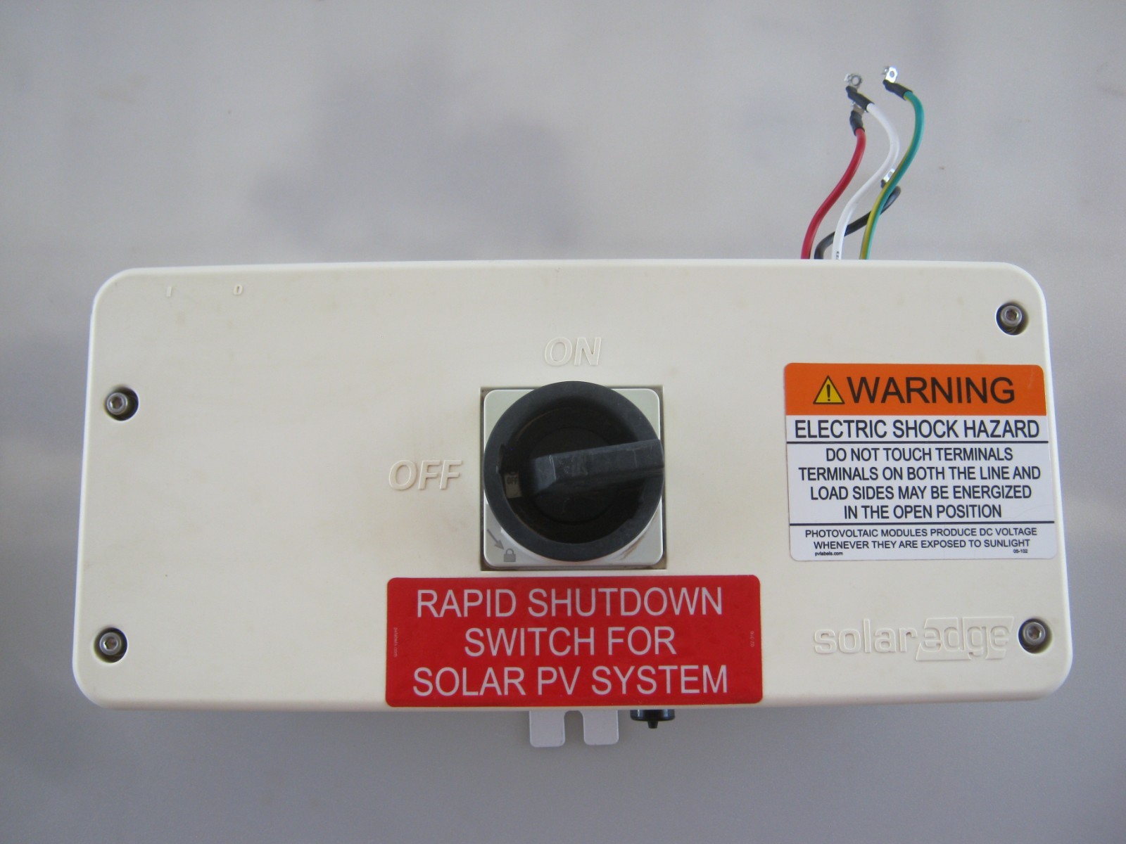 SolarEdge DC Safety Switch Disconnect Assembly Model: DCD-1PH-US-S6H-F