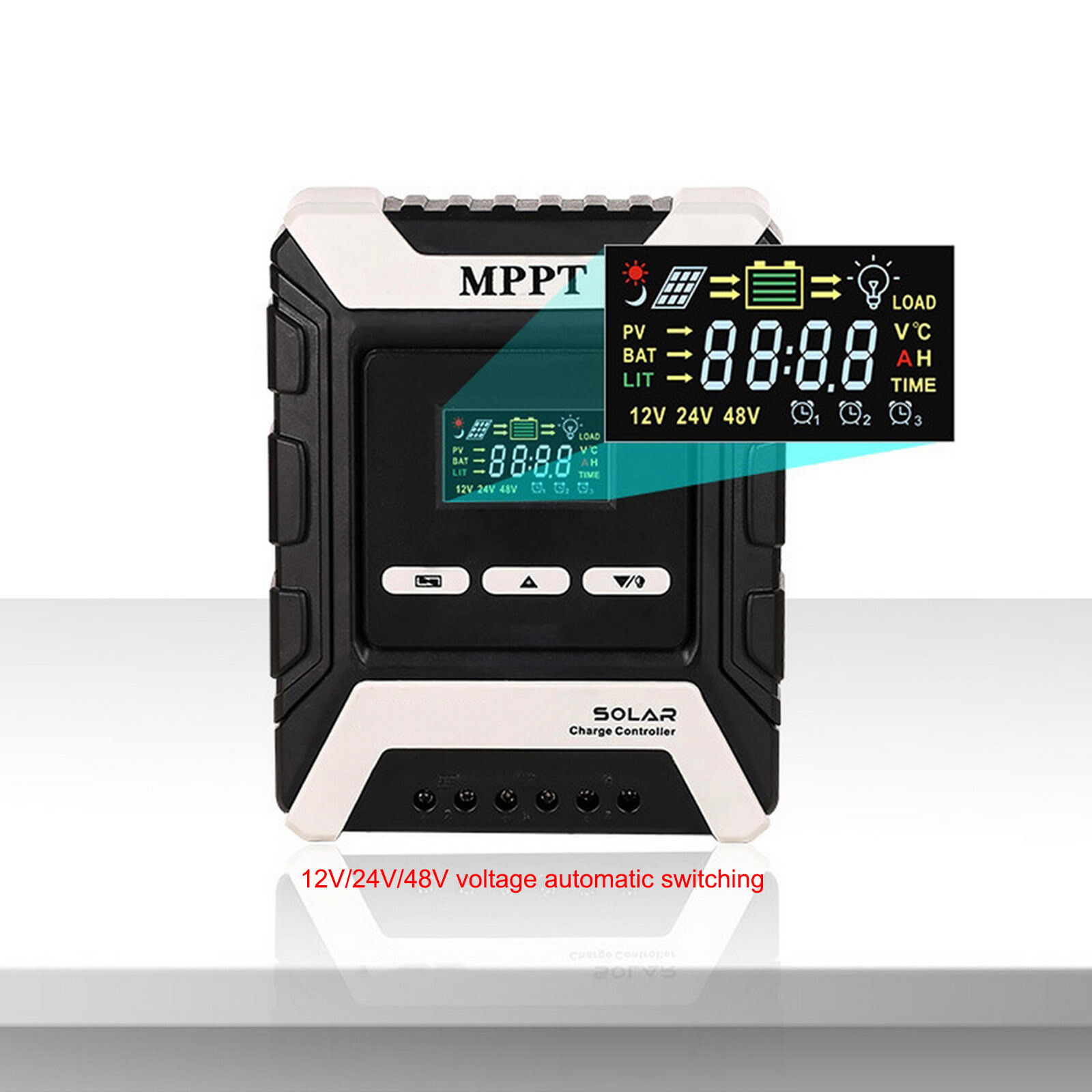 12/24/48V 20A MPPT Solar Charge Controller Panel Battery Regulator Dual USB E