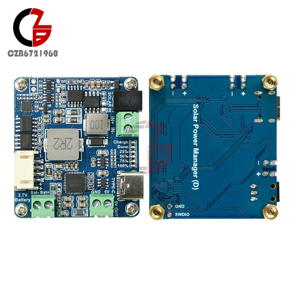 6-24V Solar Panel Power Management Module 5V 3A Supports MPPT, PD QC FCP SFCP