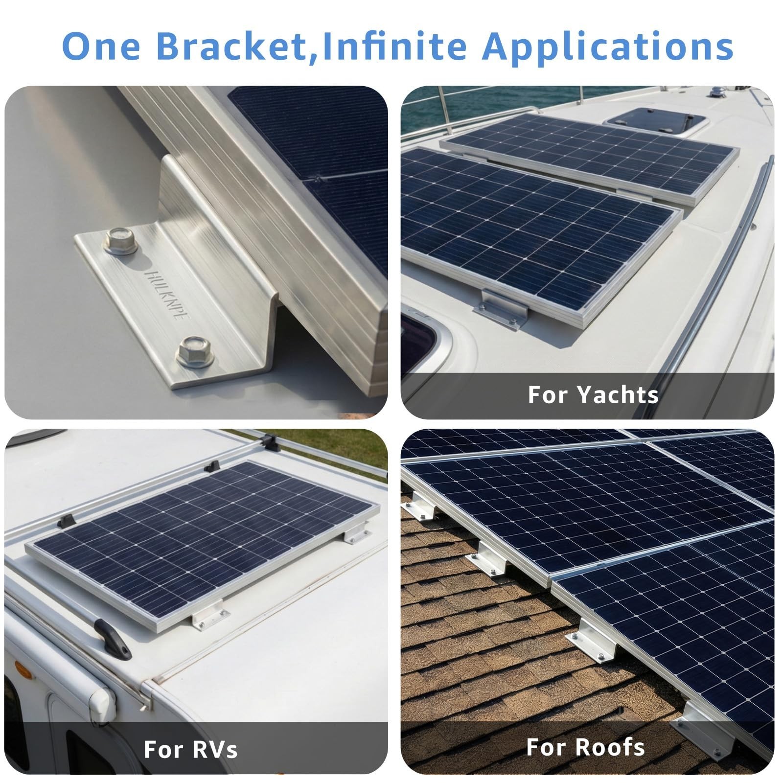 Heavy Duty Solar Panel Mounting Kit – 16 Corrosion-Resistant Aluminum Brackets f