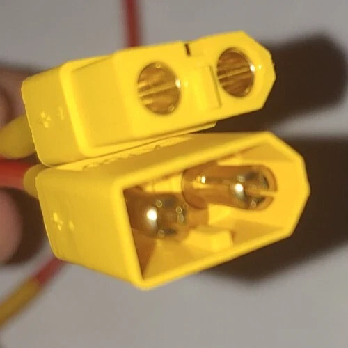 2PCS SILICON OFC Pure Copper 10AWG XT60 FEMALE TO MALE 1 Ft EXTENSION CABLE USA