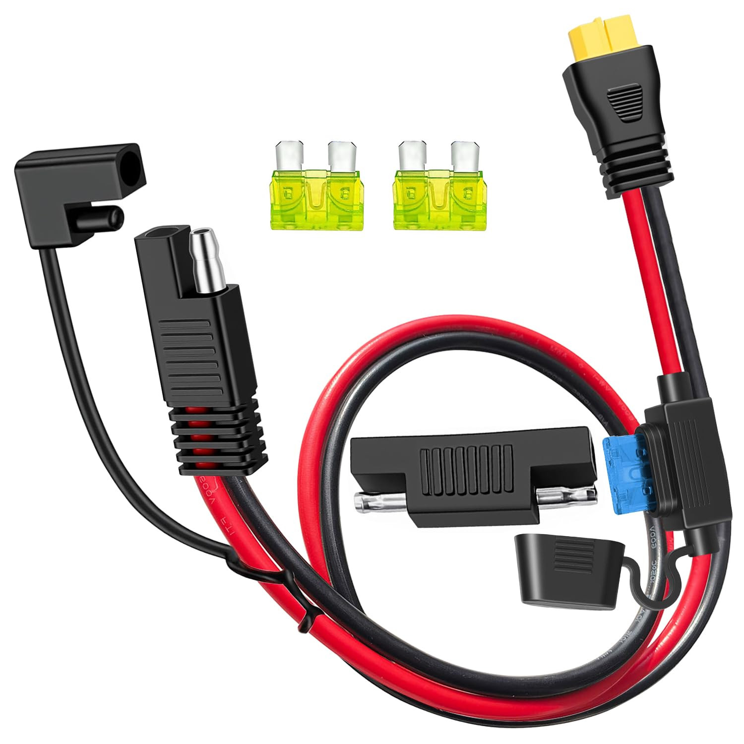 10AWG SAE to XT60 Connector Extension Cable with Polarity Reverse Adapter 15A