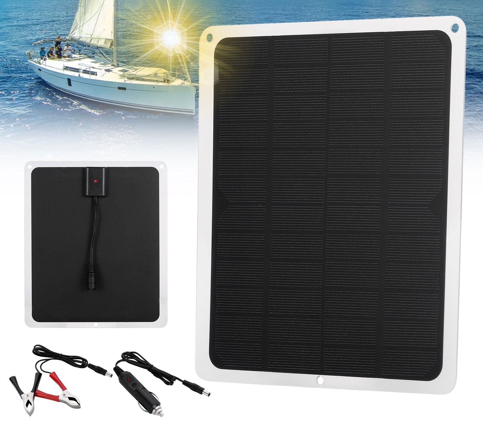 30W Solar Panel 12V Trickle Charge Battery Charger For Maintainer Marine RV Car