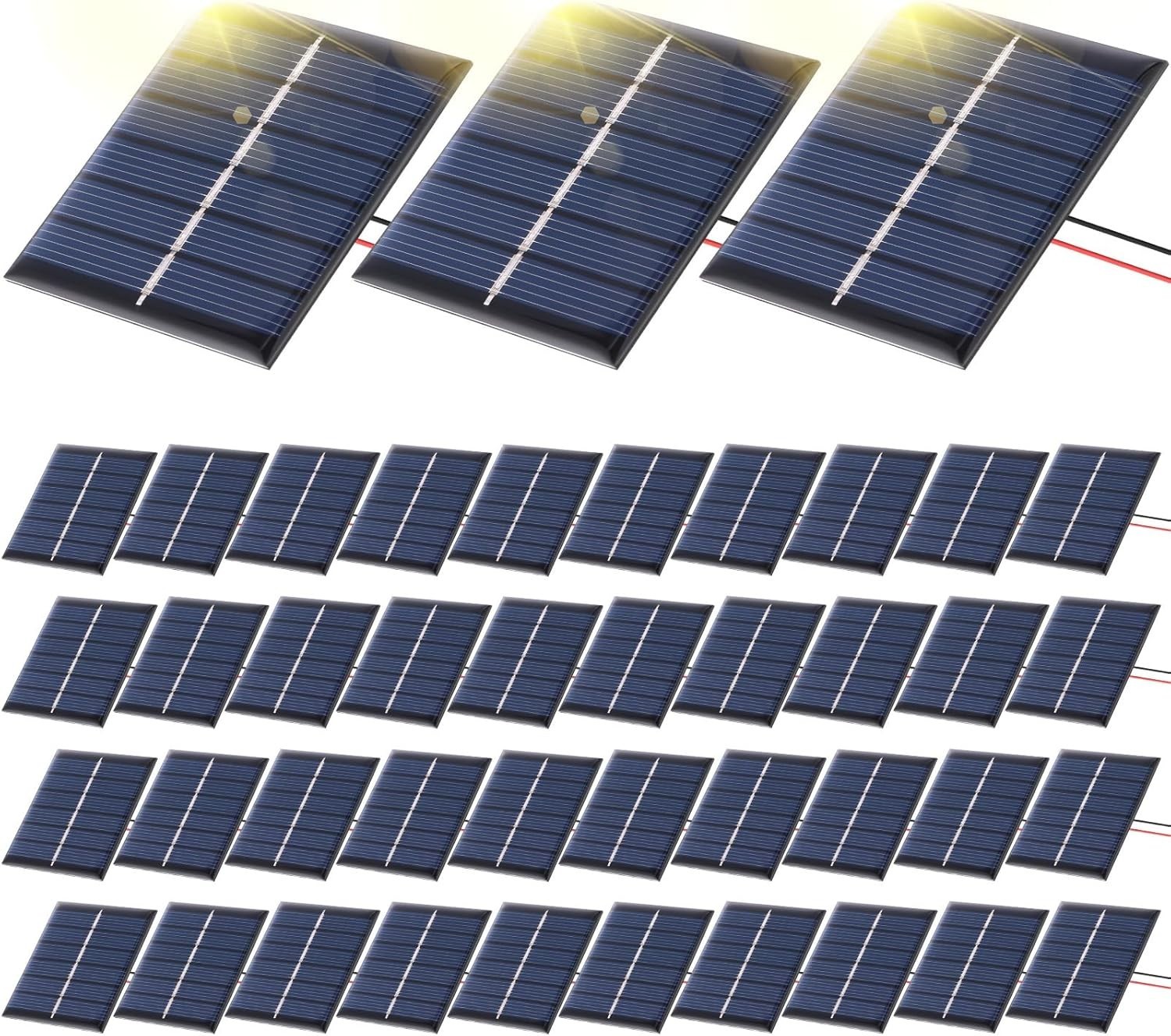 40 Pcs Mini Solar Panels 3V 120MA Small Polycrystalline Solar Cells Bulk DIY …
