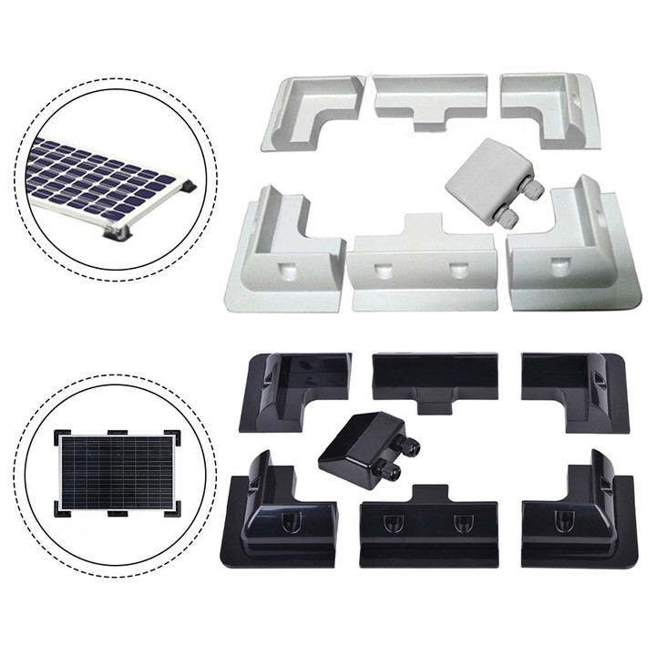 Solar Panel Mount Kit 7PCS ABS Brackets for RVs Boats No Drilling Needed