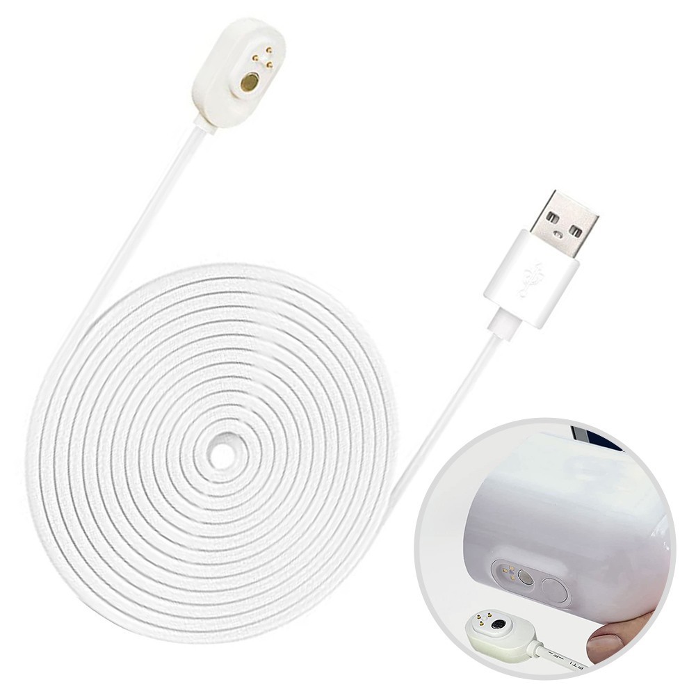 Simplified Setup with Waterproof Magnetic Power Cable for Arlo Systems White