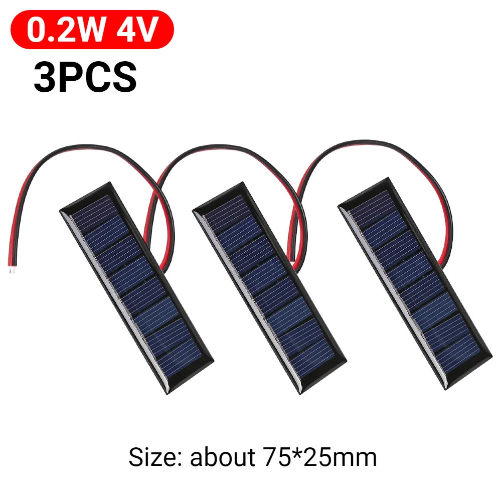 5W 5V/12V 1W 3V Mini Solar Panel Polysilicon Solar Epoxy Panel Module Light Cell