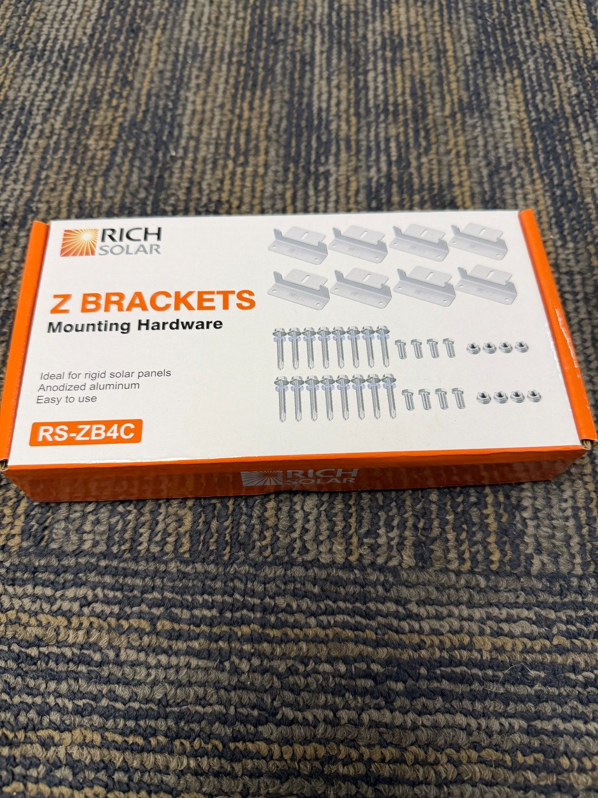 Lot of 10 RICH SOLAR Z-Brackets | Mounting Hardware with Screws – RS-ZB4C