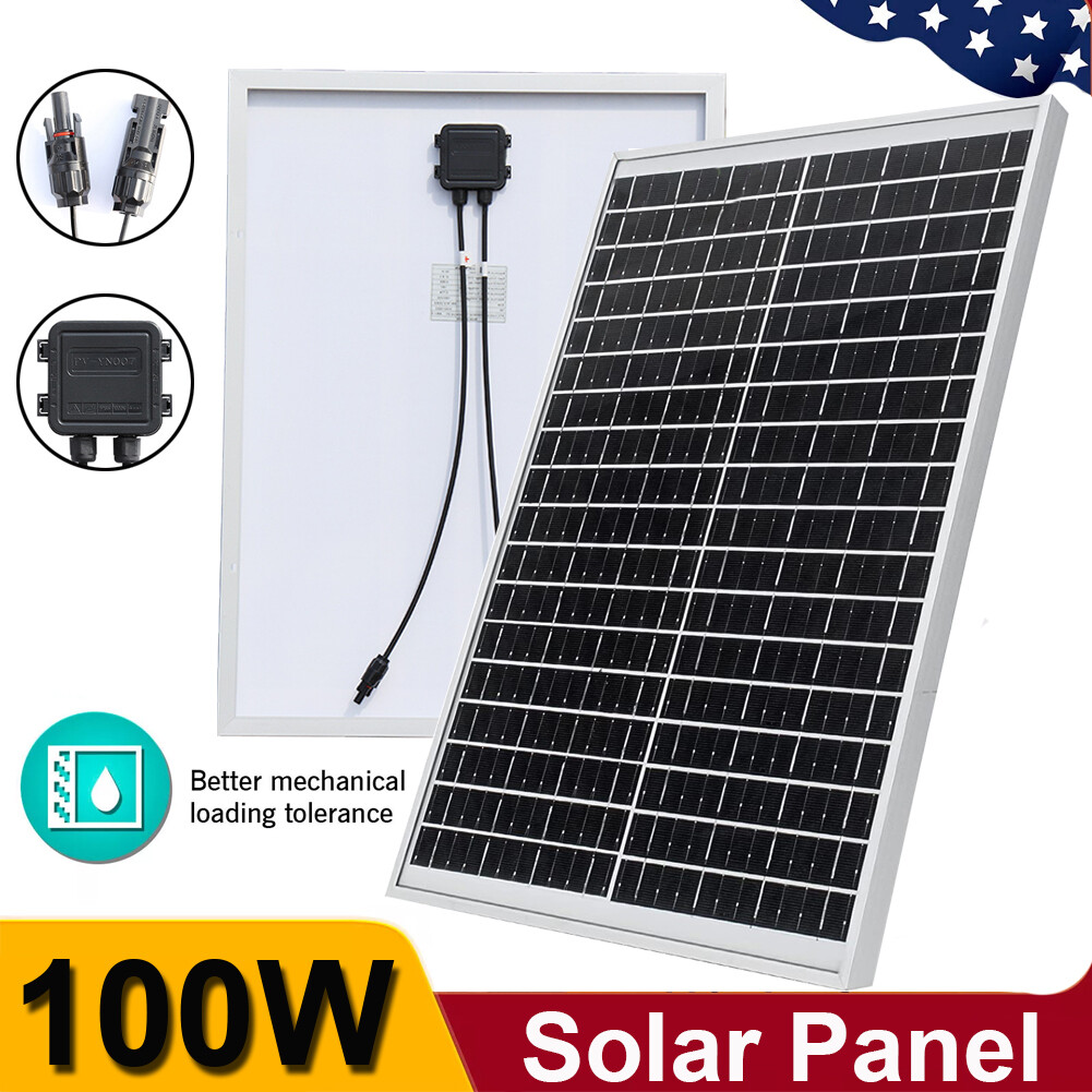 Single-sided 100W Watt 12V Solar Panel Mono HighEfficiency PV for Sunshed Roof