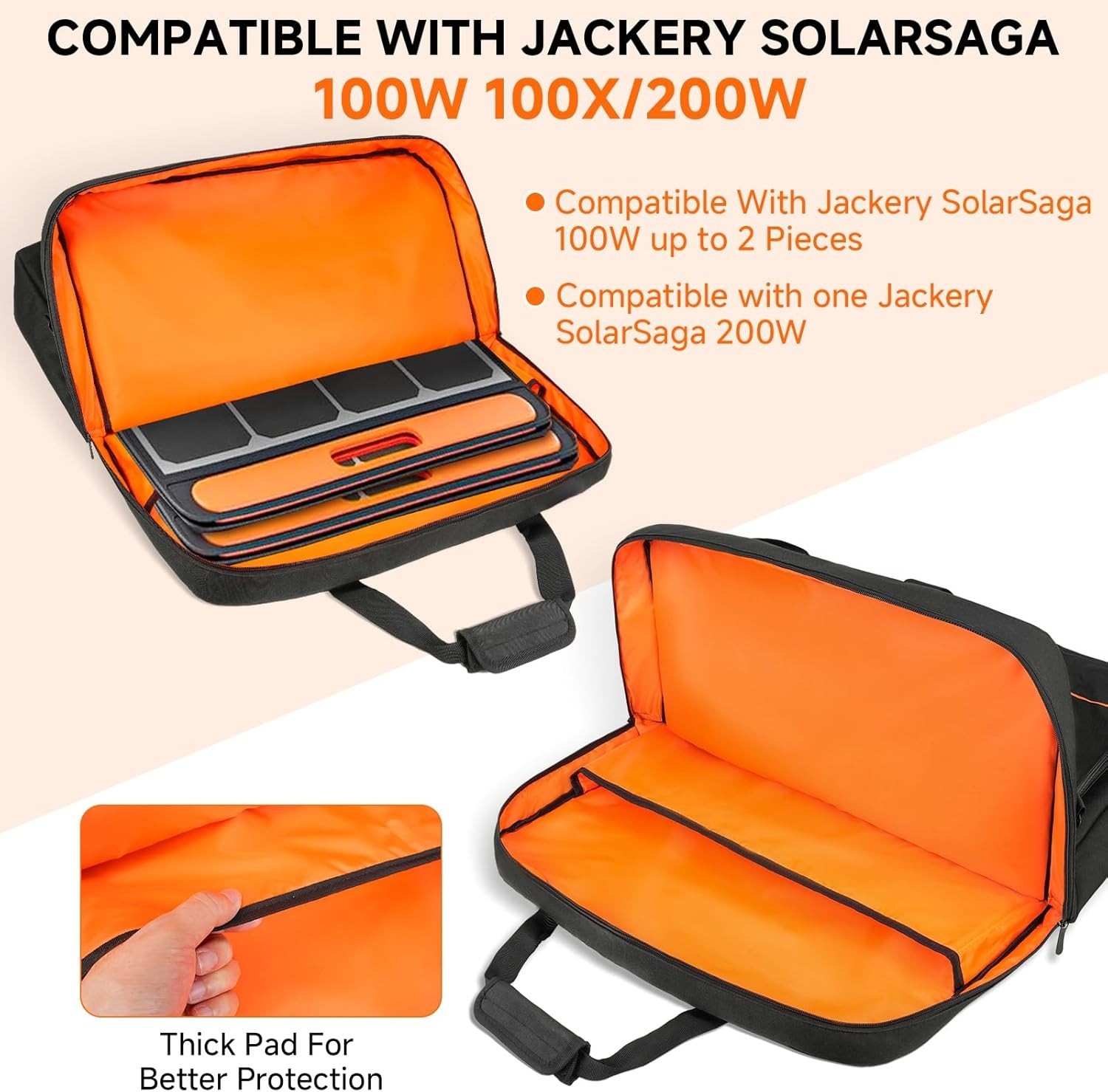 New Solar Panel Storage Bag for Jackery SolarSaga 100/200 & Anker PS100