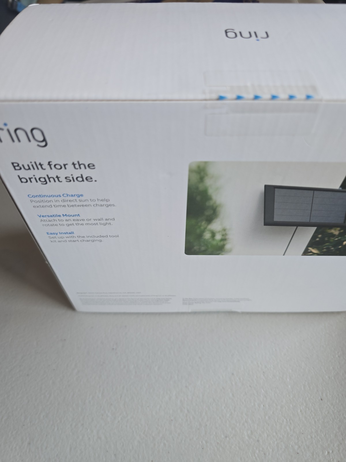 Ring 4W 2nd Generation Solar Panel for Select Ring Security Cameras Black New