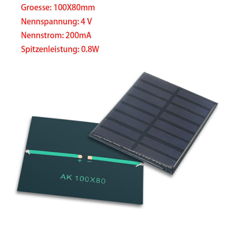 Solar Cell 0.5V 1V 1.5V 2V 2.5V 3V 4V 4.5V 5V 5.5V 6V 7V 10V Solar Panel