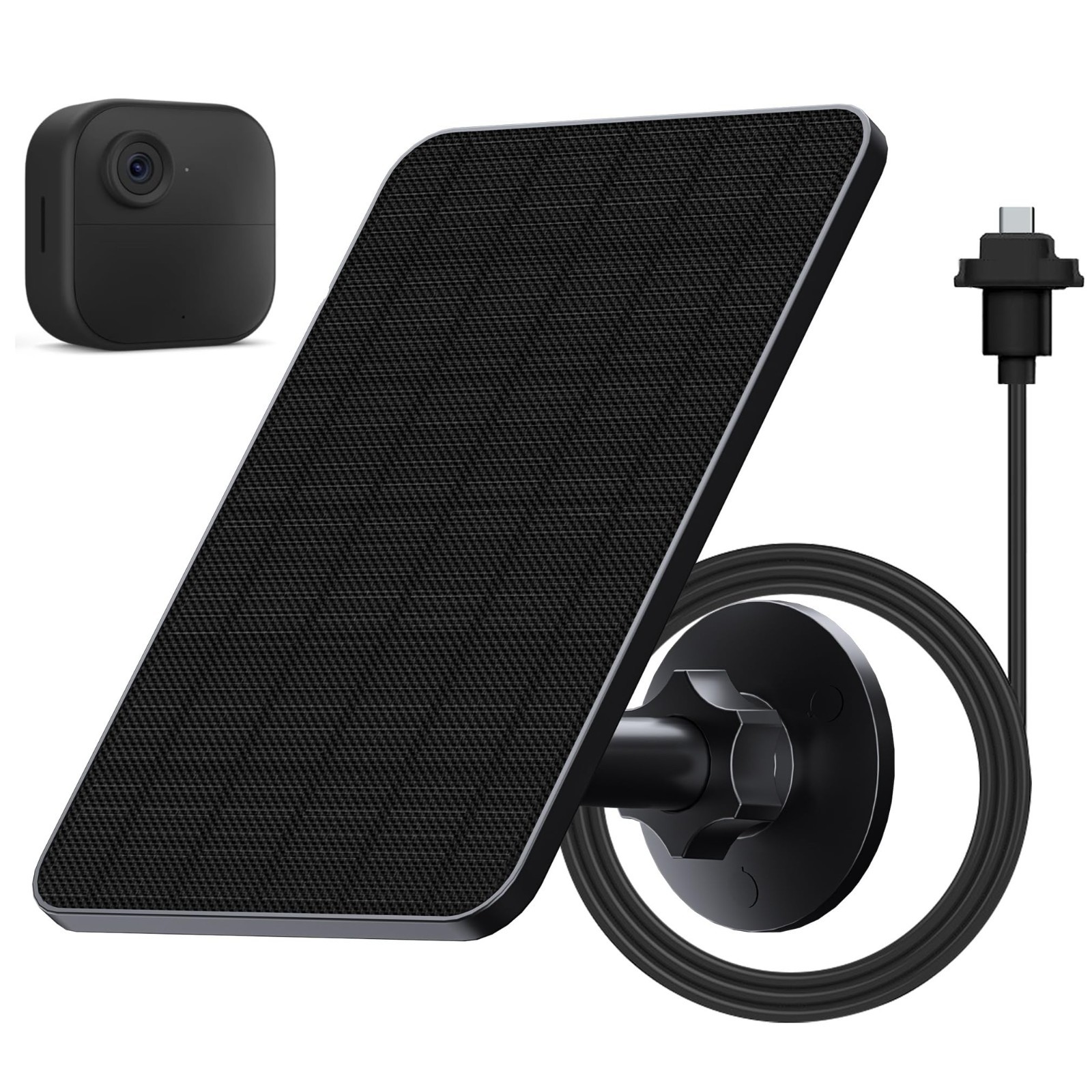 4W Solar Panel Charger for Blink Camera – IP65 Waterproof, USB-C, 13.1ft Cable,