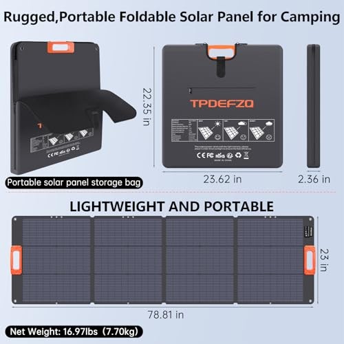 N-Type 16BB 200W Portable Solar Panel for Power Station ETFE 200 Orange