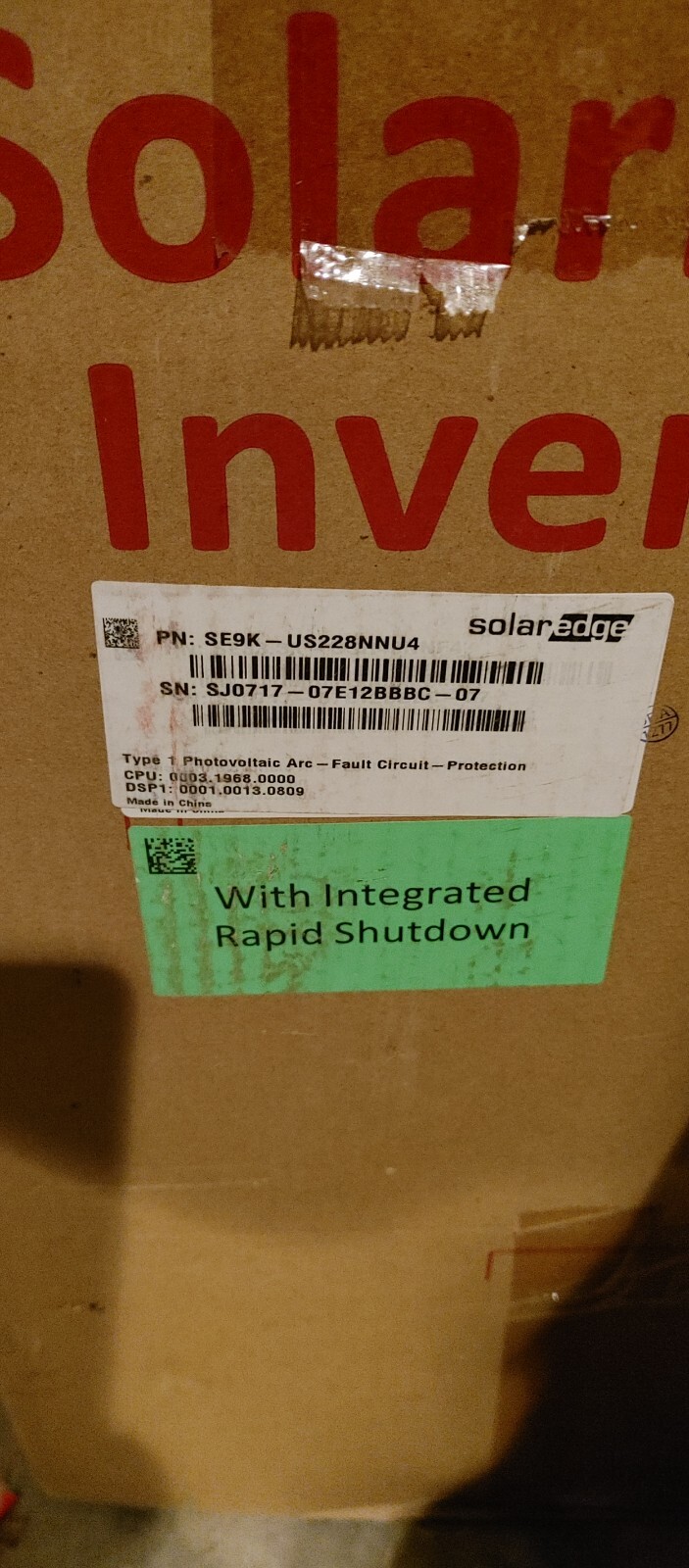 Solaredge Inverter SE9K-USR2TBNU4 9K 3 PHASE with Rapid Shutdown