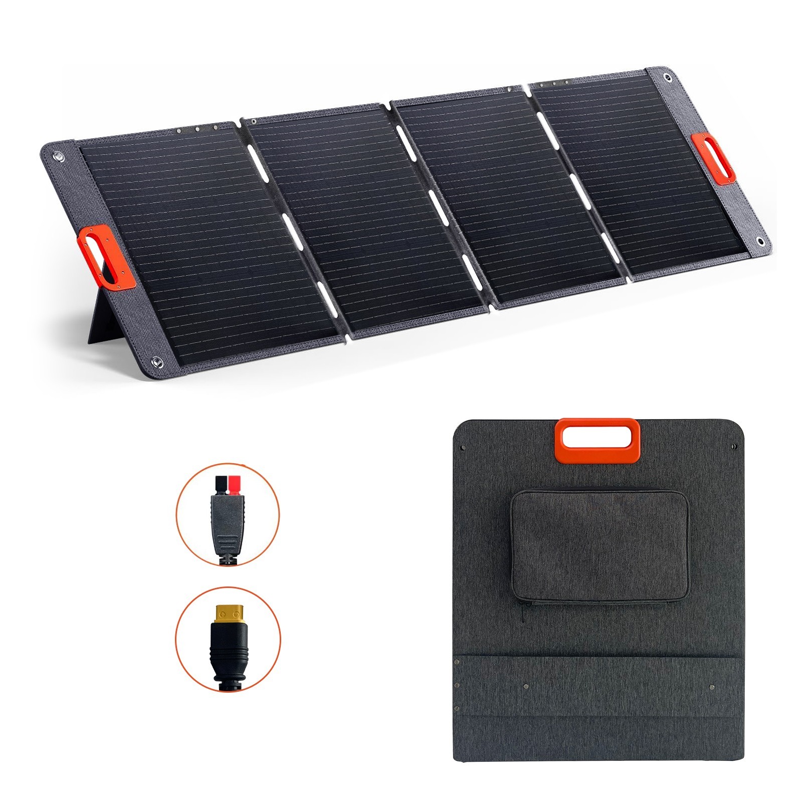 High-Efficiency 200W Quad-fold Portable Solar Panel for Power Station Off-Grid