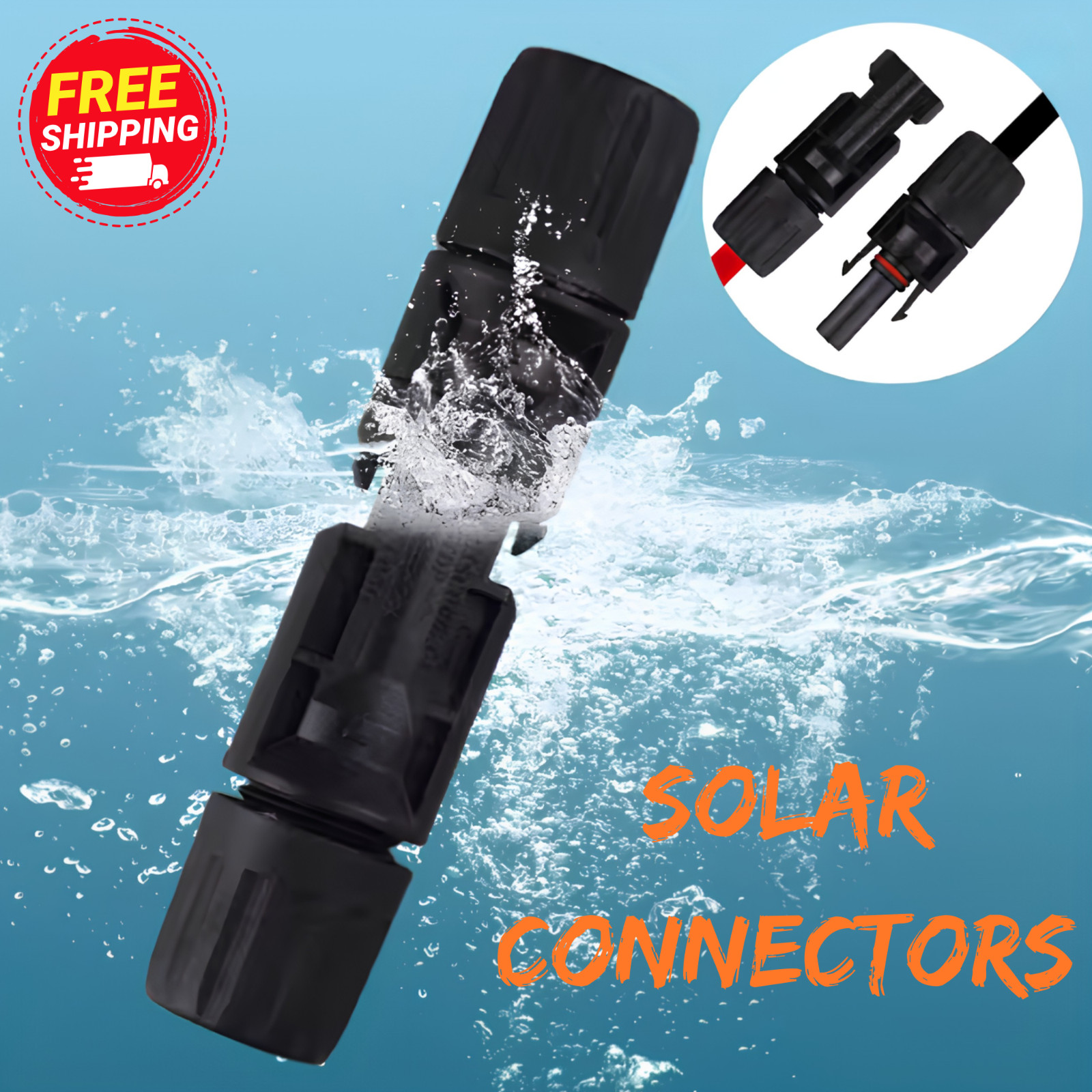 MC4 Solar Panel Connector Kit 30A 1000V IP67 Waterproof PV Cable 2.5/4/6mm²
