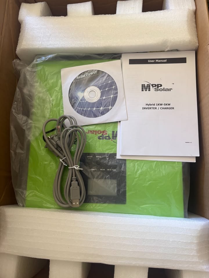 New, Complete Off-Grid Solar Kit-Rich Solar Panels and MPP Solar LV2424 Inverter