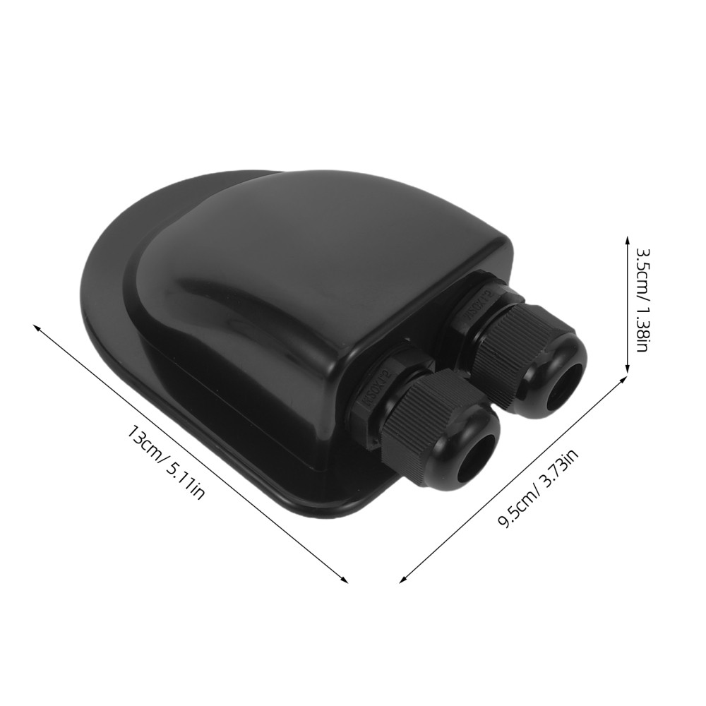 2Pcs Weatherproof ABS Double Cable Entry Glands Solar Wiring Box for Outdoor Use